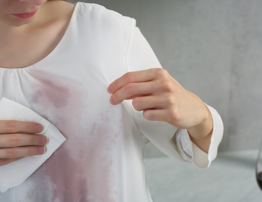 How to Clean Red Wine Stains from a White Shirt